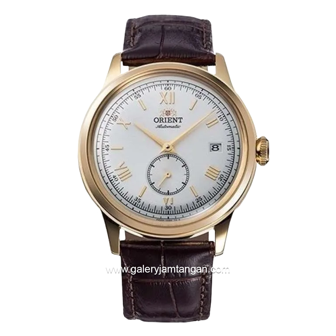 ORIENT BAMBINO VERSION 2 RA-AP0106S30B Automatic Brown Gold Dial White Leather Strap