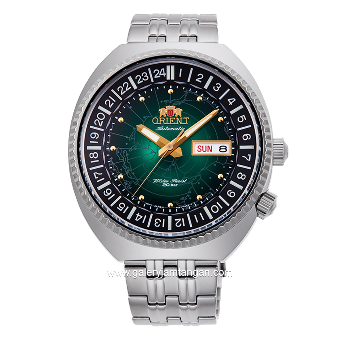 ORIENT NEO CLASSIC SPORT RA-AA0E02E Automatic Silver Dial Green Black ...