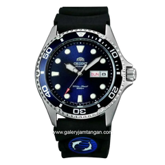 ORIENT RAY II TAA02008D9 Automatic Black Silver Dial Blue Rubber Strap