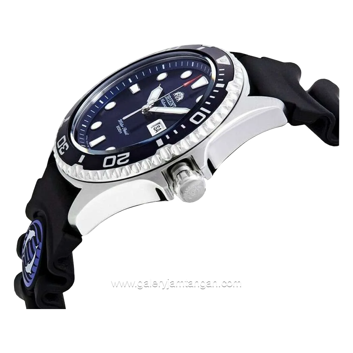 ORIENT RAY II TAA02008D9 Automatic Black Silver Dial Blue Rubber Strap