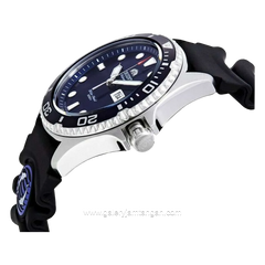ORIENT RAY II TAA02008D9 Automatic Black Silver Dial Blue Rubber Strap