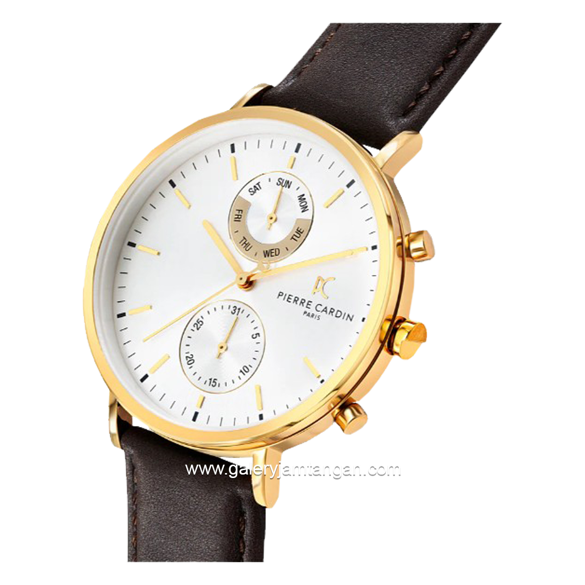 PIERRE CARDIN BONNE NOUVELLE M-CBN.3059 Brown Gold Leather Strap