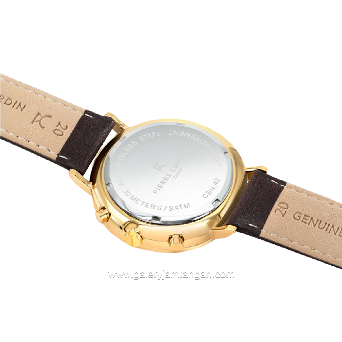 PIERRE CARDIN BONNE NOUVELLE M-CBN.3059 Brown Gold Leather Strap