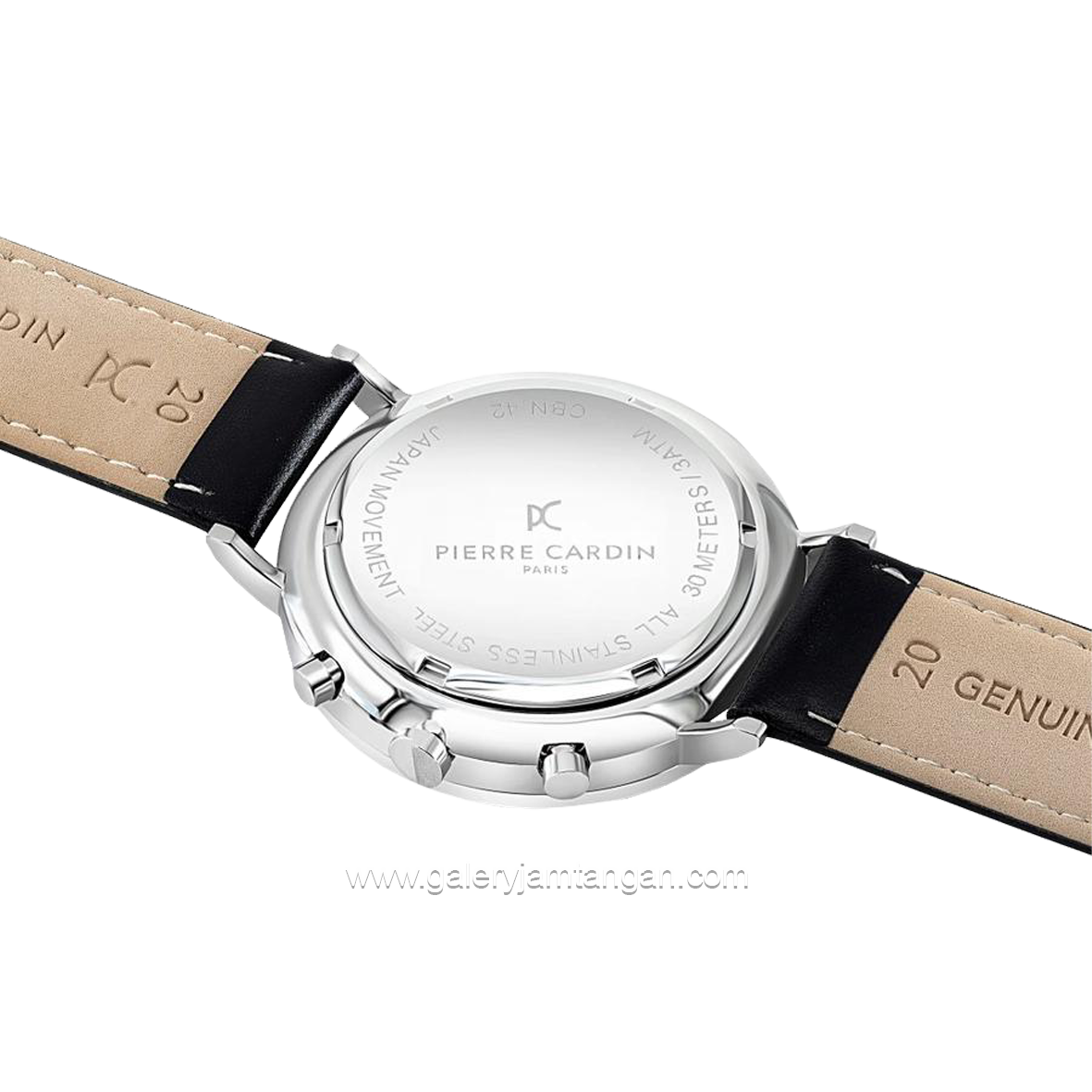 PIERRE CARDIN BONNE NOUVELLE M-CBN.3065 Black Silver Leather Strap