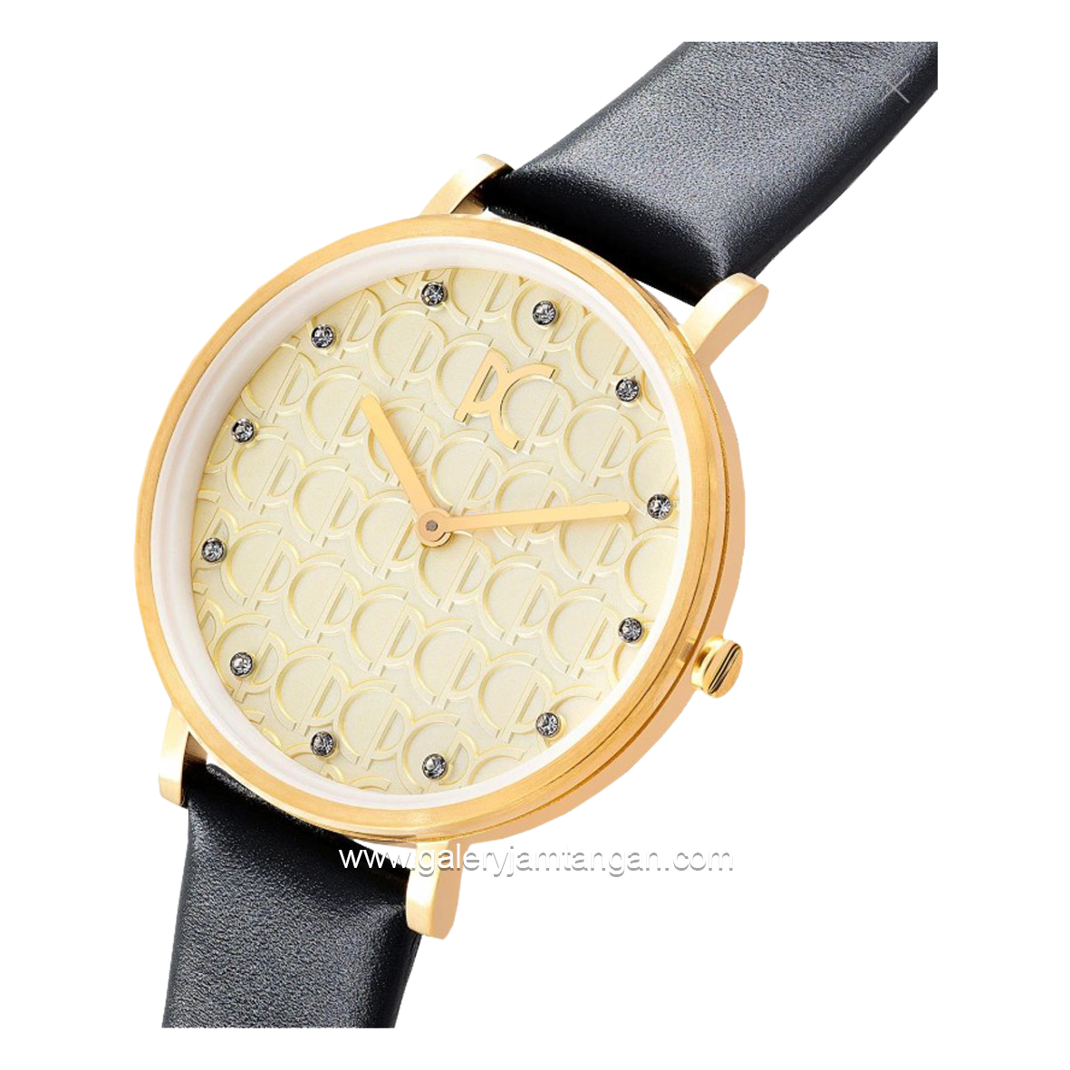 PIERRE CARDIN BONNE NOUVELLE W-CBN.3051 Women's Watch Black Gold Leather Strap