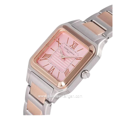 Pierre Cardin MENILMONTANT CARRE CF.1011.MU.1 Silver Rosegold Dial pInk Stainless Steel