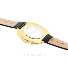 PIERRE CARDIN MONTMARTRE W-CMC.8004 Women's Watch Black Gold Leather Strap