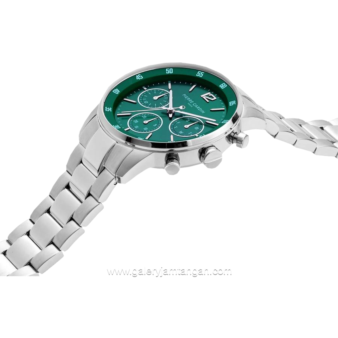 PIERRE CARDIN MONTROUGE PRIM M-CMR.1007 Silver Dial Green Stainless Steel
