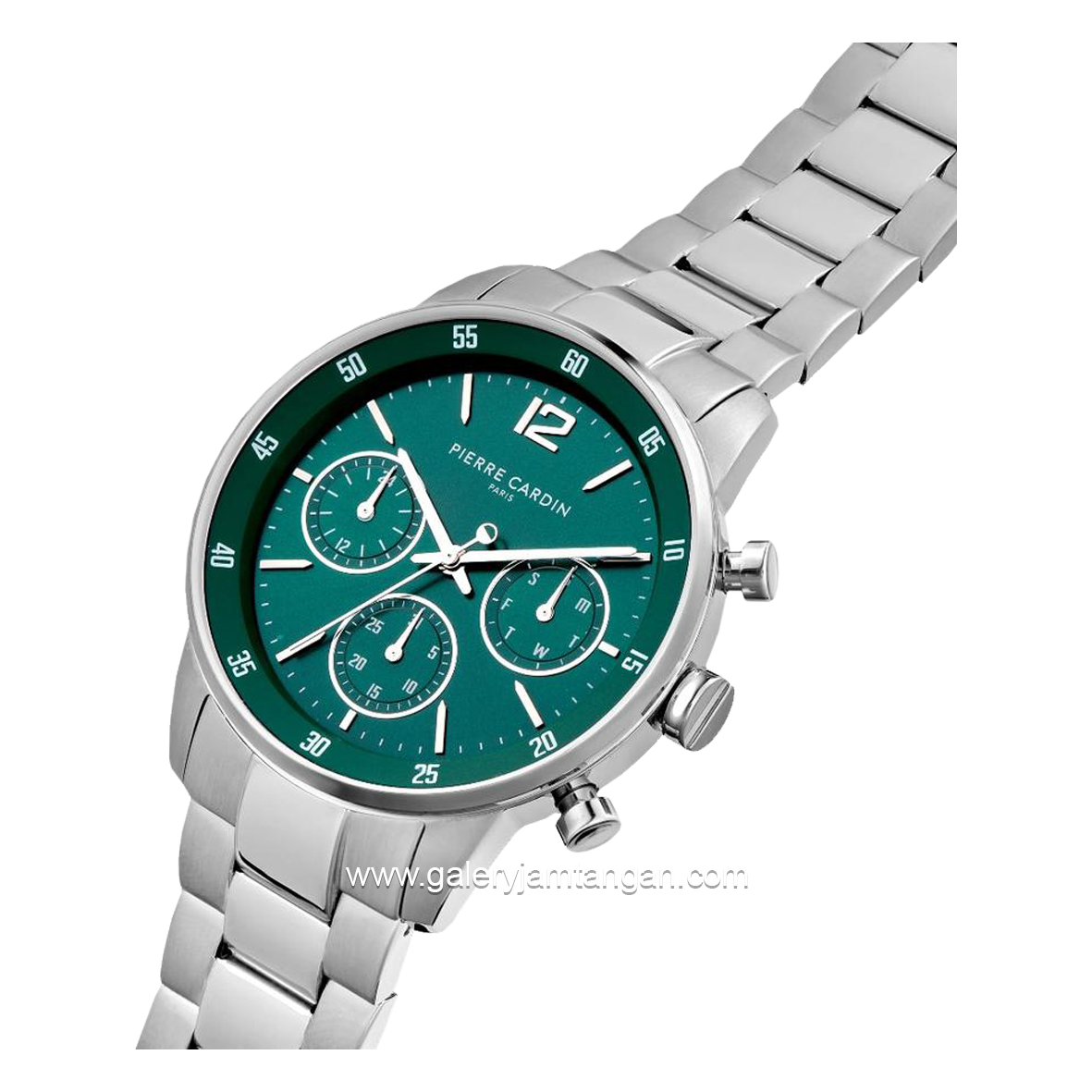 PIERRE CARDIN MONTROUGE PRIM M-CMR.1007 Silver Dial Green Stainless Steel
