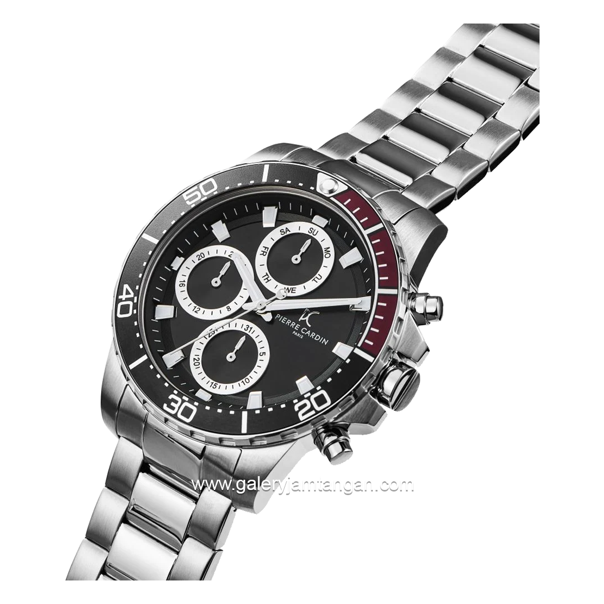 Pierre Cardin NATION VISION MENS CF.0102.SJW.5 Silver Dial Black Stainless Steel