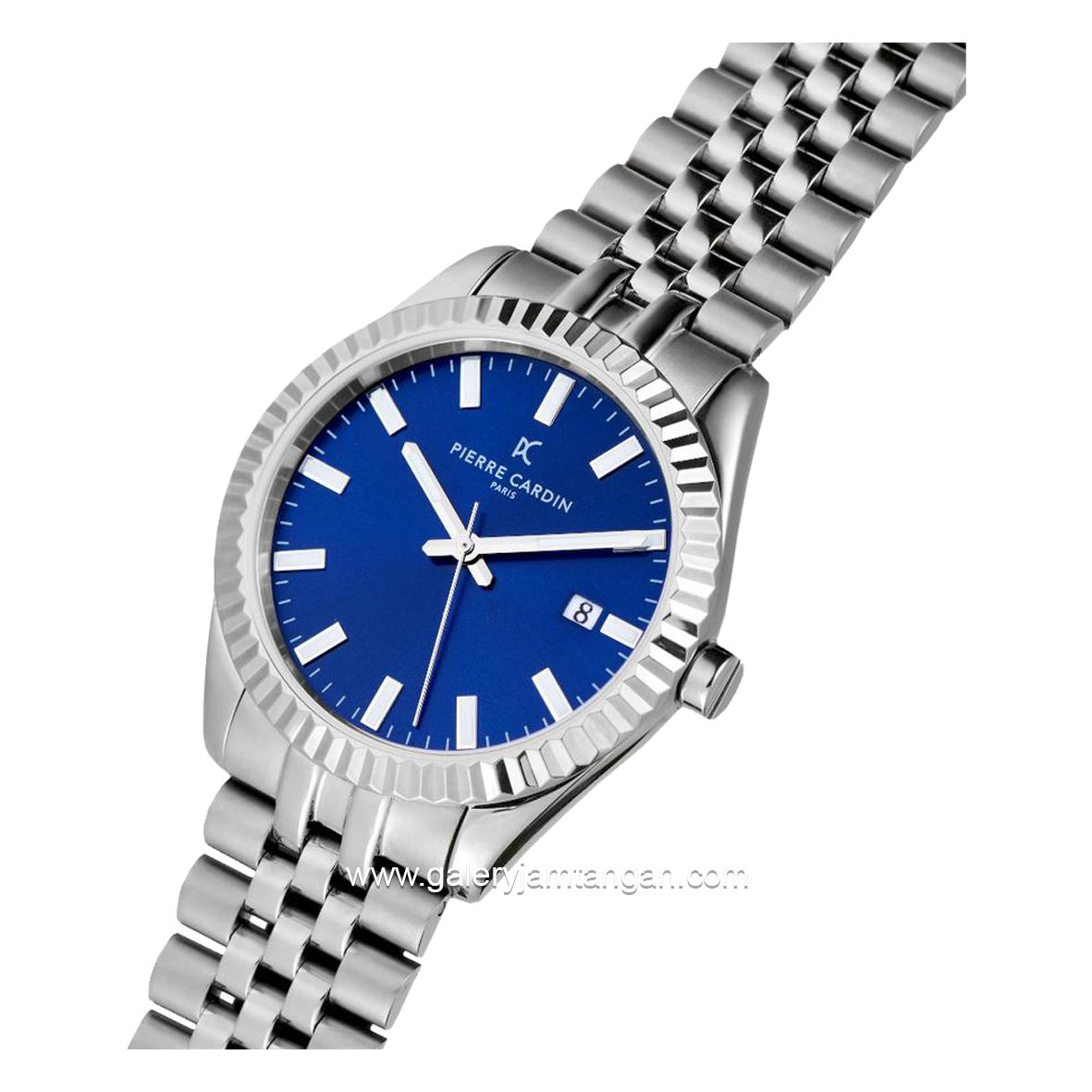 PIERRE CARDIN OPERA PLISSE M-COP.0000 Silver Dial Blue Stainless Steel