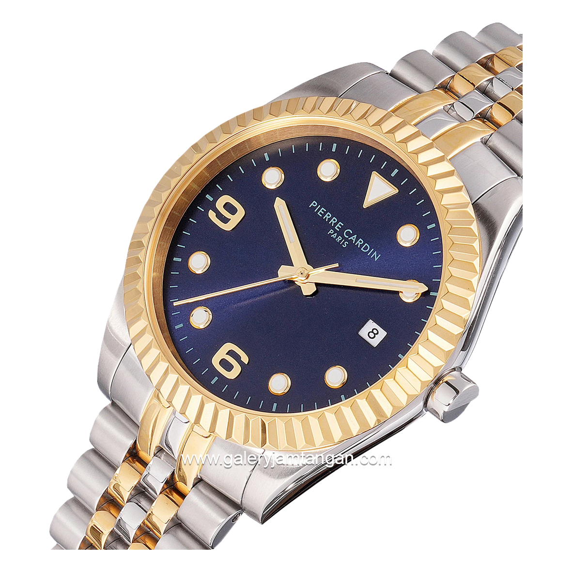 Pierre Cardin OPERA TIMBRE CF.1007.MU Silver Gold Dial Blue Stainless Steel