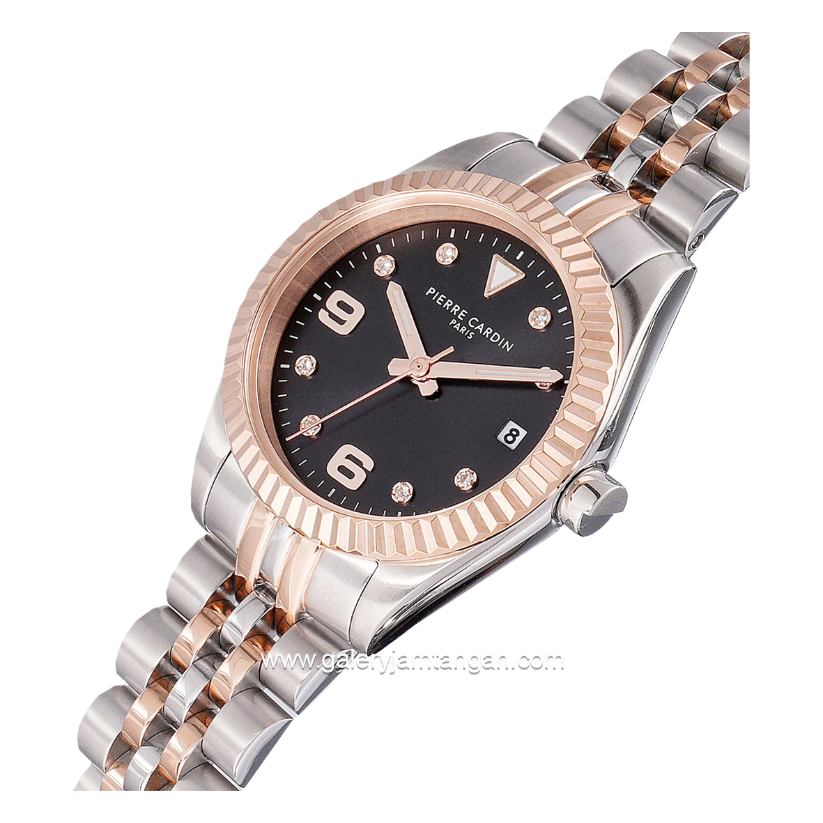 Pierre Cardin OPERA TIMBRE CF.1012.MU.1 Silver Rosegold Dial Black Stainless Steel