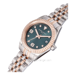 Pierre Cardin OPERA TIMBRE CF.1012.MU.2 Silver Rosegold Dial Green Stainless Steel