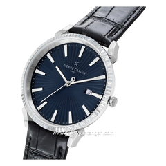 PIERRE CARDIN PIGALLE M-CPI.2131 Black Silver Leather Strap