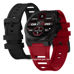 POLICE MY.AVATAR.2 PEIUN00003X2 Smartwatch Black Red Silicone + Extra Strap