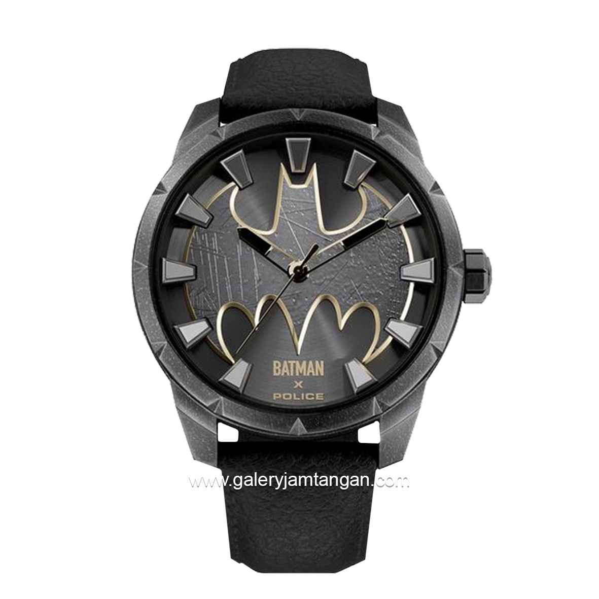 POLICE PEWGA0075501 THE BAT Carbon limited Edition Leather Strap