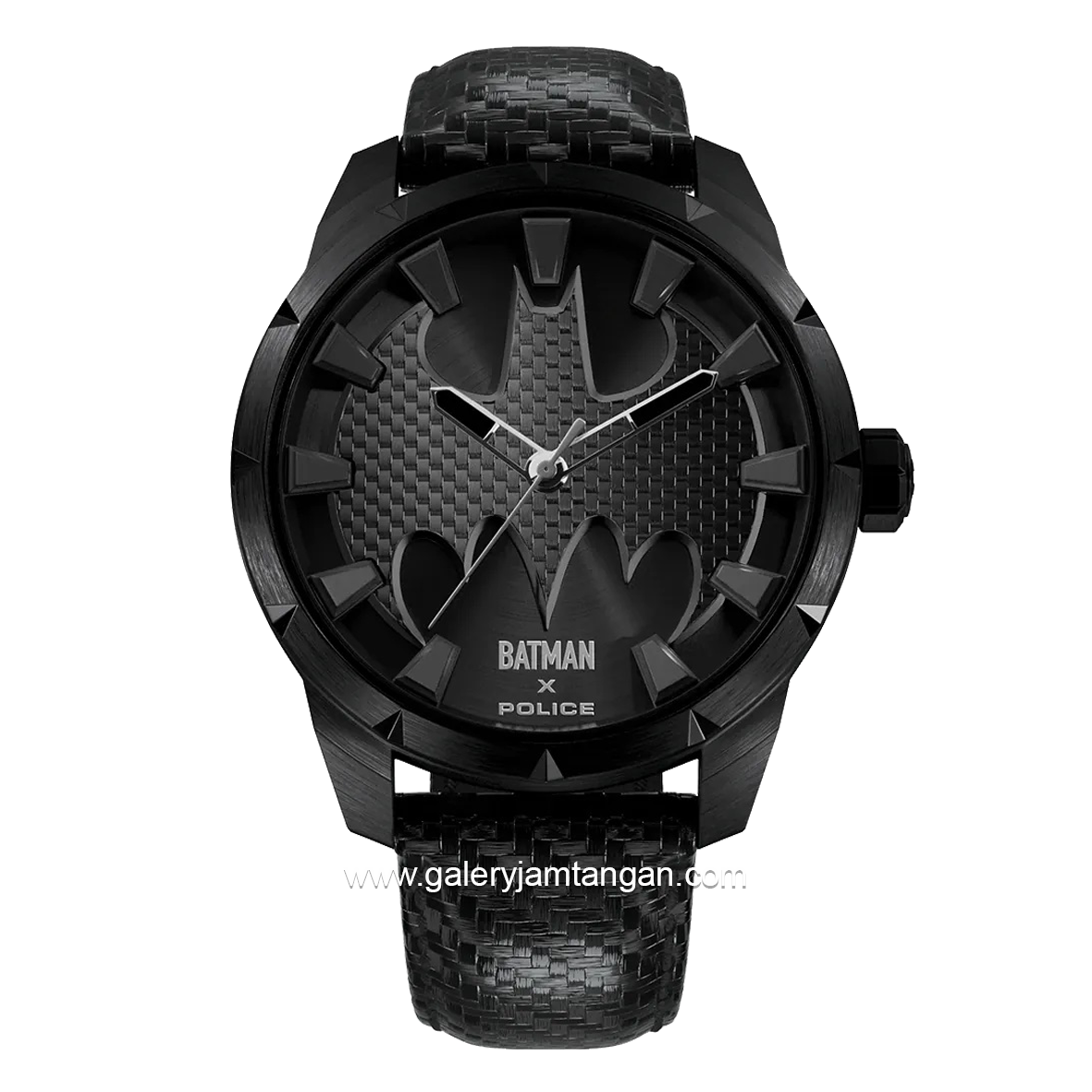 POLICE PEWGA0075502 THE BAT Carbon limited Edition Leather Strap