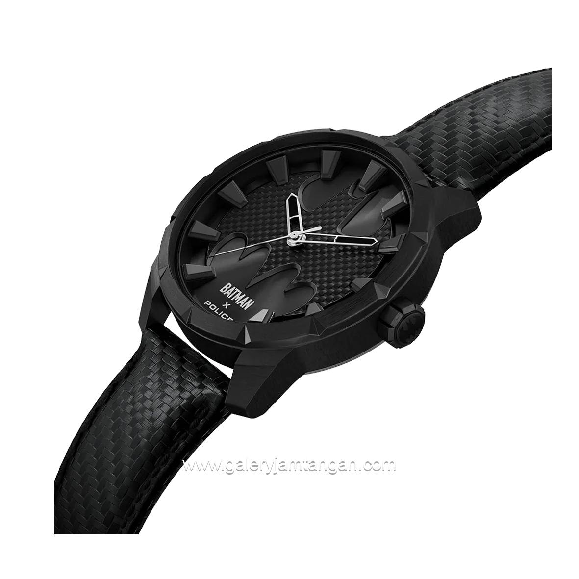 POLICE PEWGA0075502 THE BAT Carbon limited Edition Leather Strap