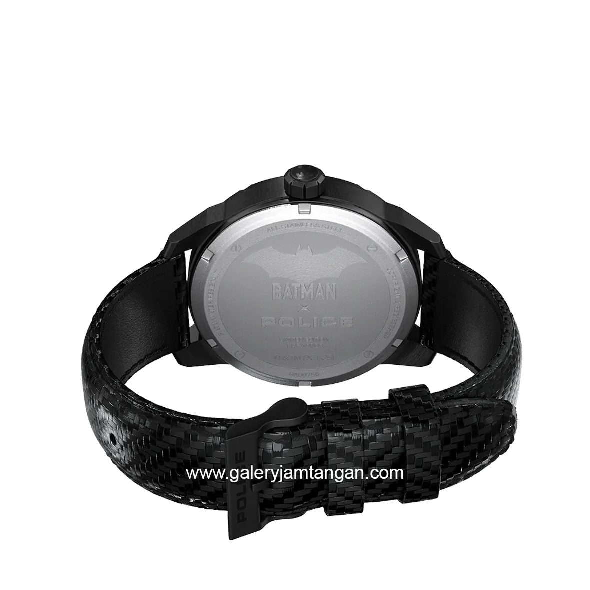 POLICE PEWGA0075502 THE BAT Carbon limited Edition Leather Strap