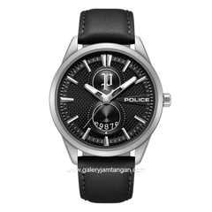 POLICE STYLESHIFT PEWGB0092601 Black Silver Leather Strap