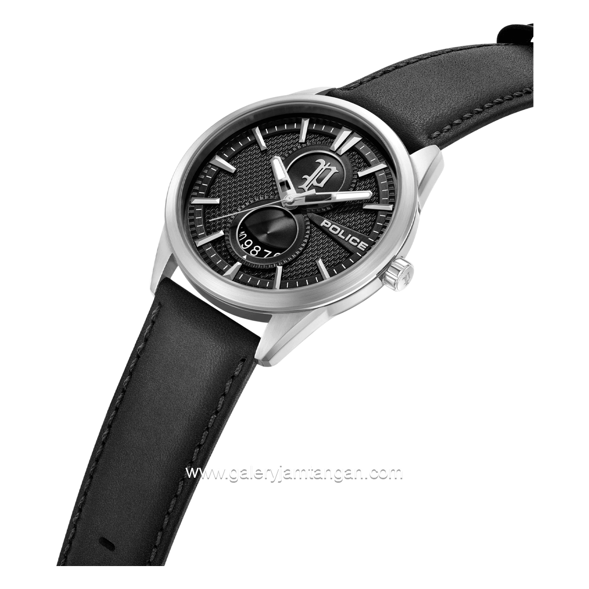 POLICE STYLESHIFT PEWGB0092601 Black Silver Leather Strap