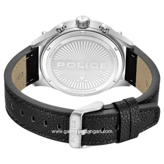 POLICE PEWGC0054205 Black Silver Leather Strap