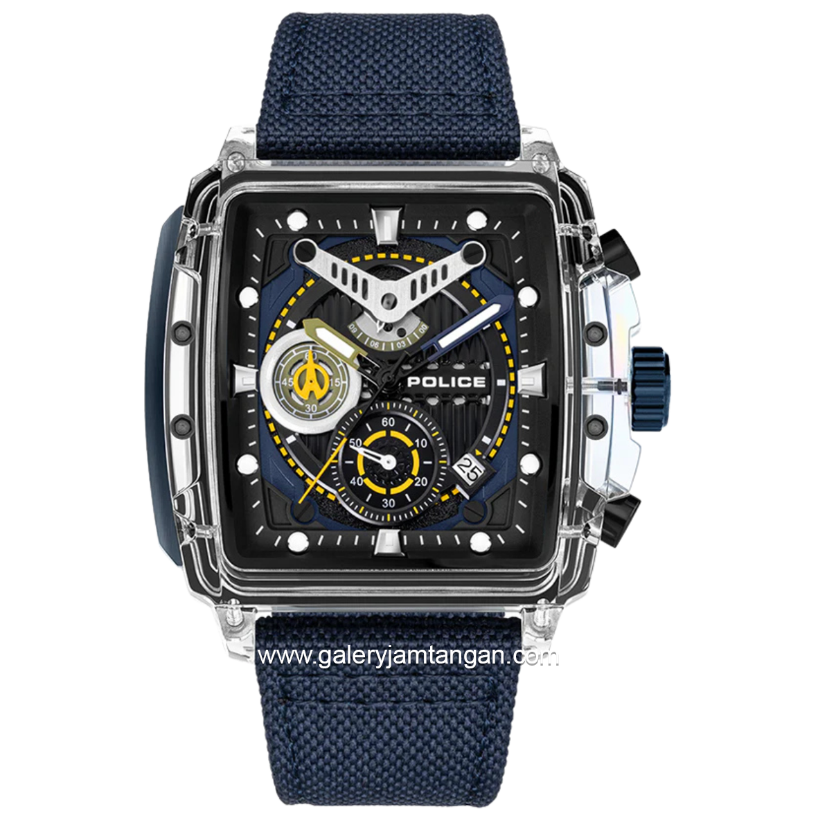 POLICE PEWGC00770X1 BLUE FREE RUBBER STRAP
