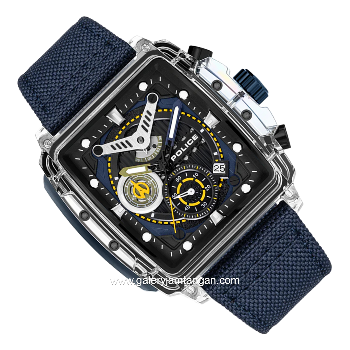 POLICE PEWGC00770X1 BLUE FREE RUBBER STRAP