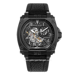 POLICE PEWGE0040003 Automatic Skeleton Dial Leather Strap