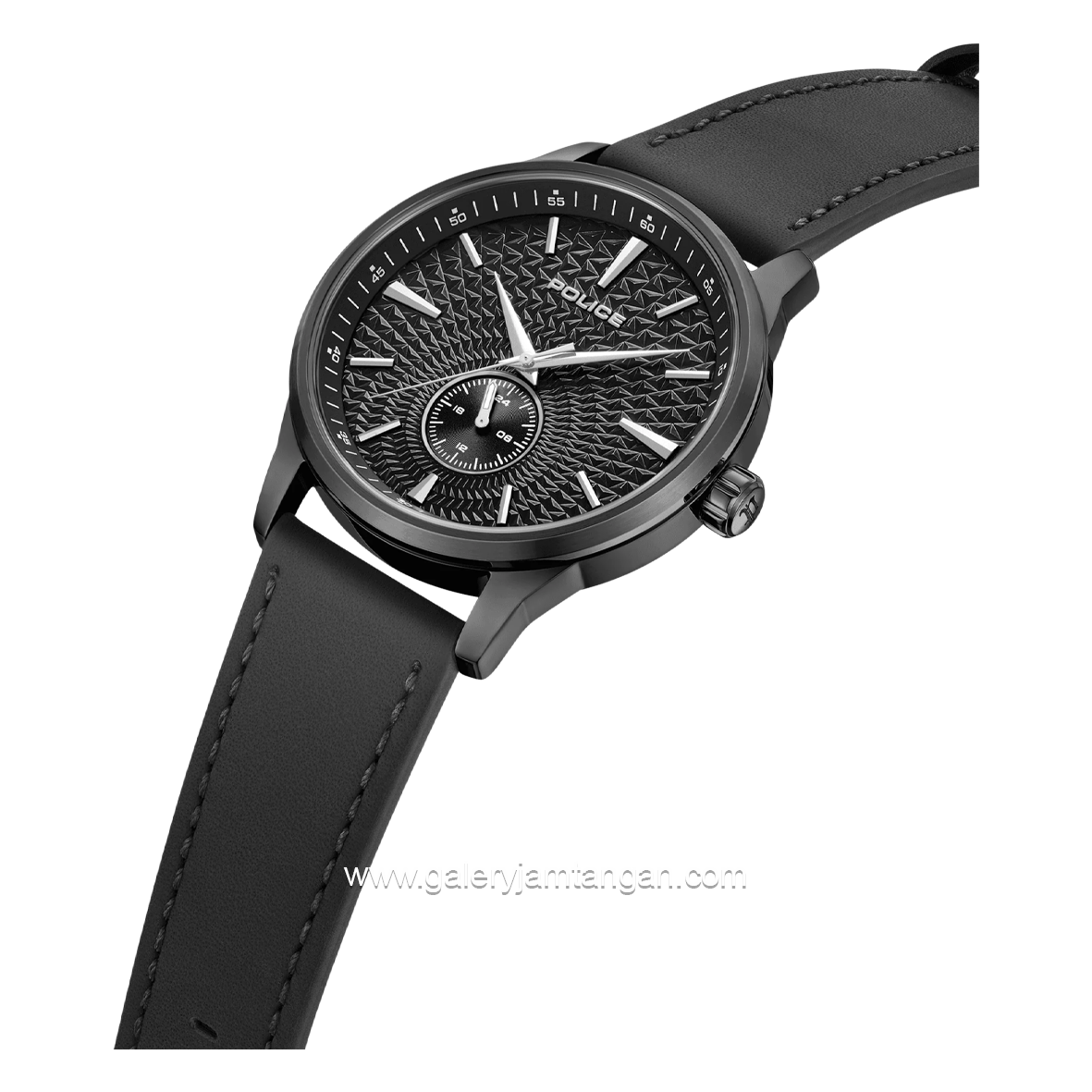 POLICE JET PEWGF0093603 Black Leather Strap