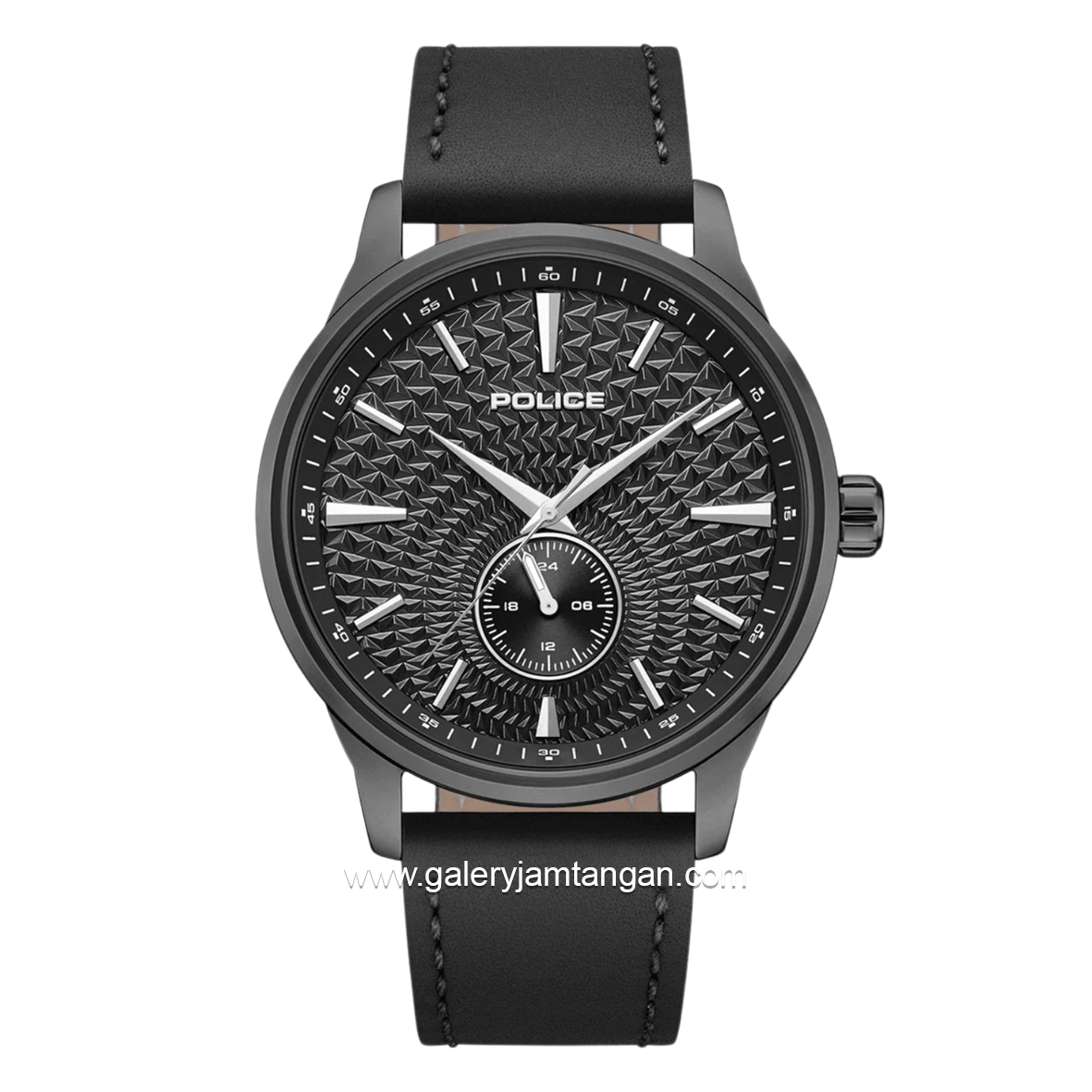 POLICE JET PEWGF0093603 Black Leather Strap