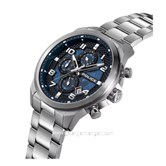 POLICE PEWGK0053901 SOUL Watch Silver Dial Blue Stainless Steel