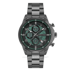 POLICE SOUL PEWGK0053903 Gunmetal Dial Green Stainless Steel Strap