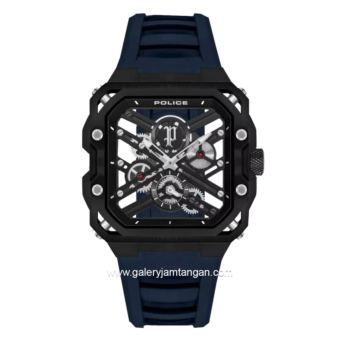 POLICE PEWGM0072001 DISRUPTOR1 Navy Black Rubber Strap