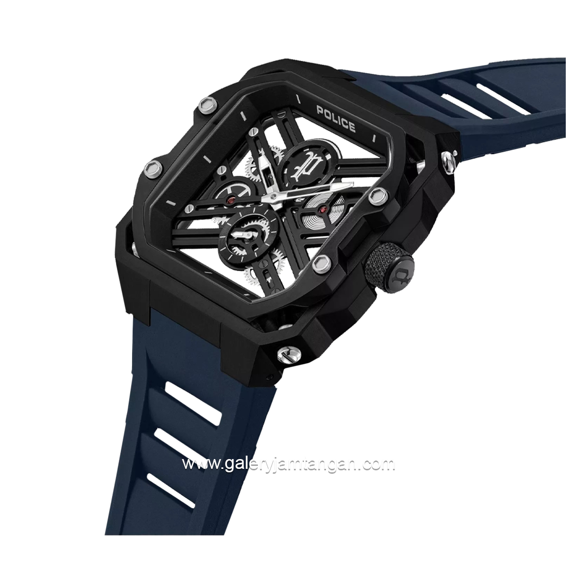 POLICE PEWGM0072001 DISRUPTOR1 Navy Black Rubber Strap