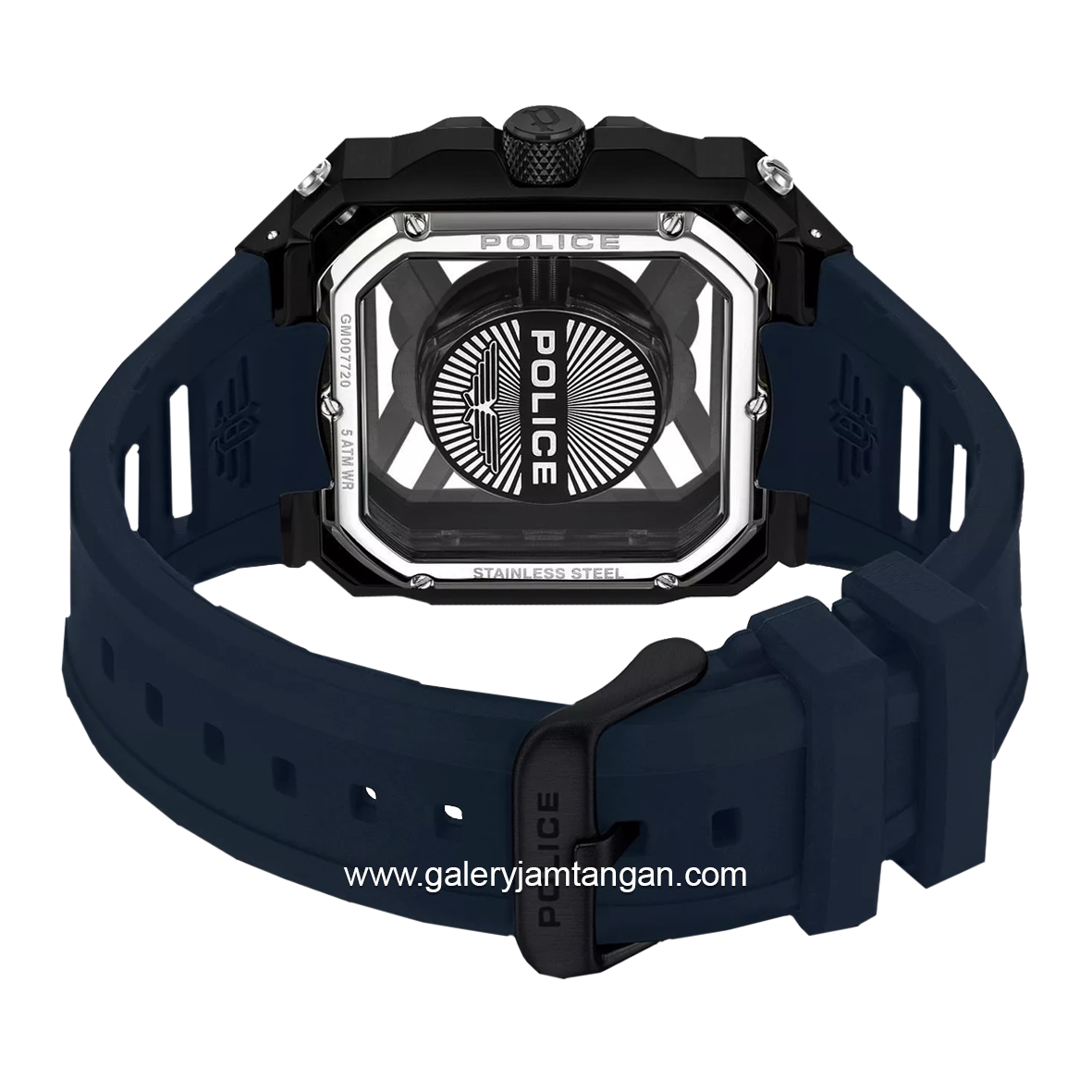 POLICE PEWGM0072001 DISRUPTOR1 Navy Black Rubber Strap