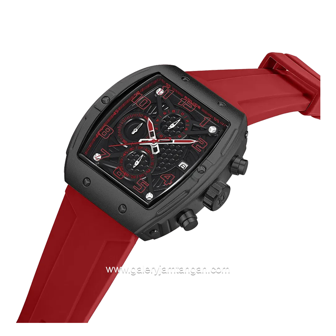 POLICE PEWGO0063105 COSWIG Red Black Rubber Strap