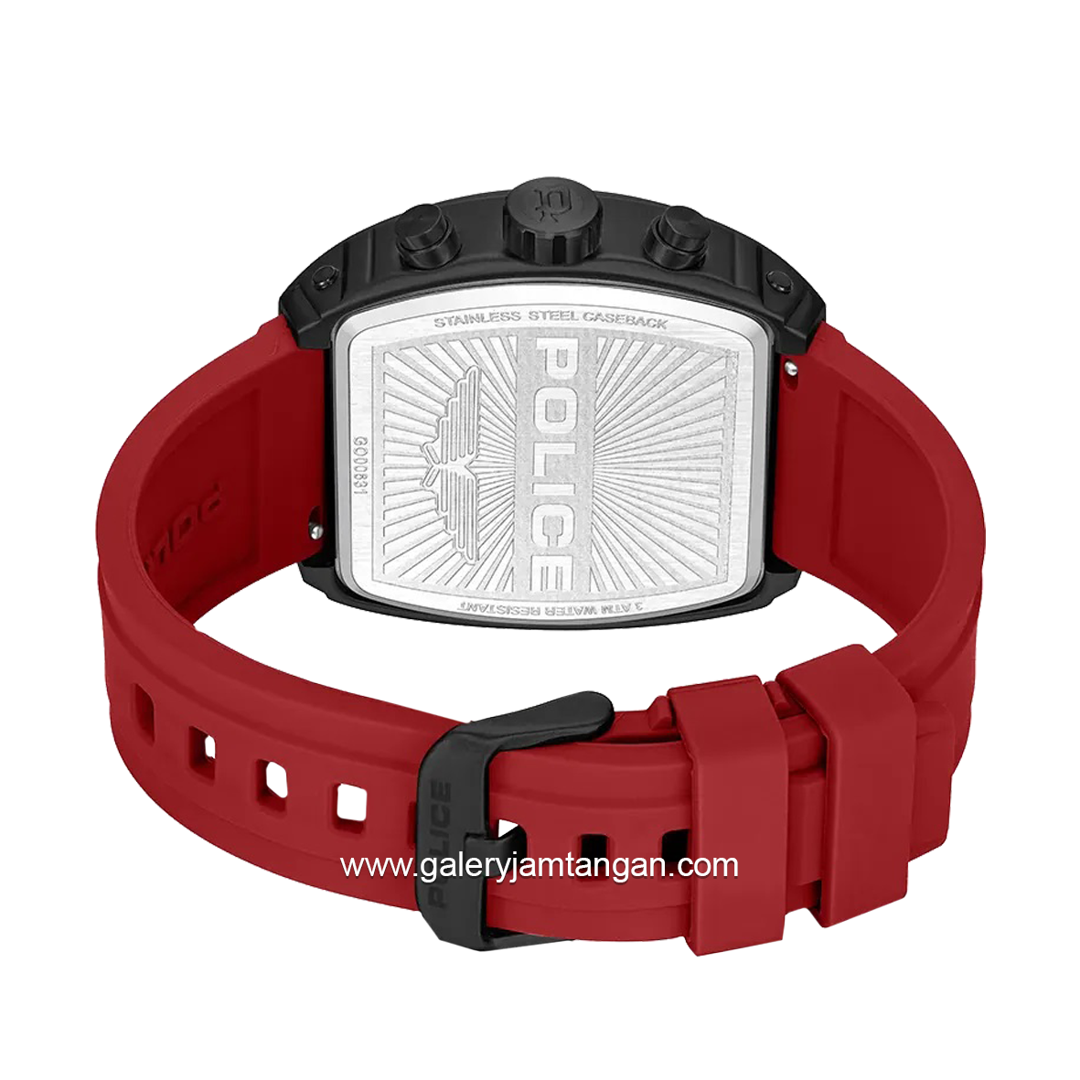 POLICE PEWGO0063105 COSWIG Red Black Rubber Strap
