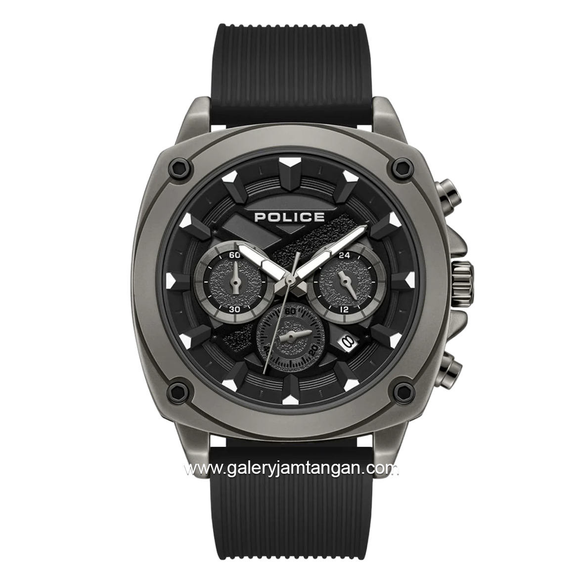 POLICE BOLT PEWGO2240201 Chronograph Black Silicone Strap