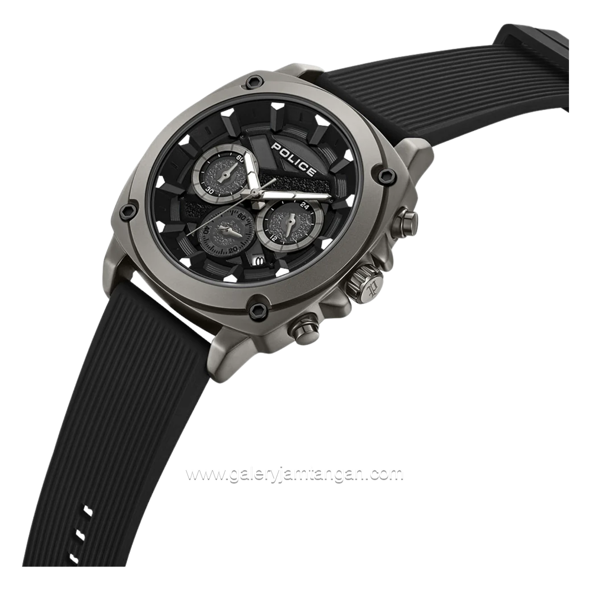 POLICE BOLT PEWGO2240201 Chronograph Black Silicone Strap