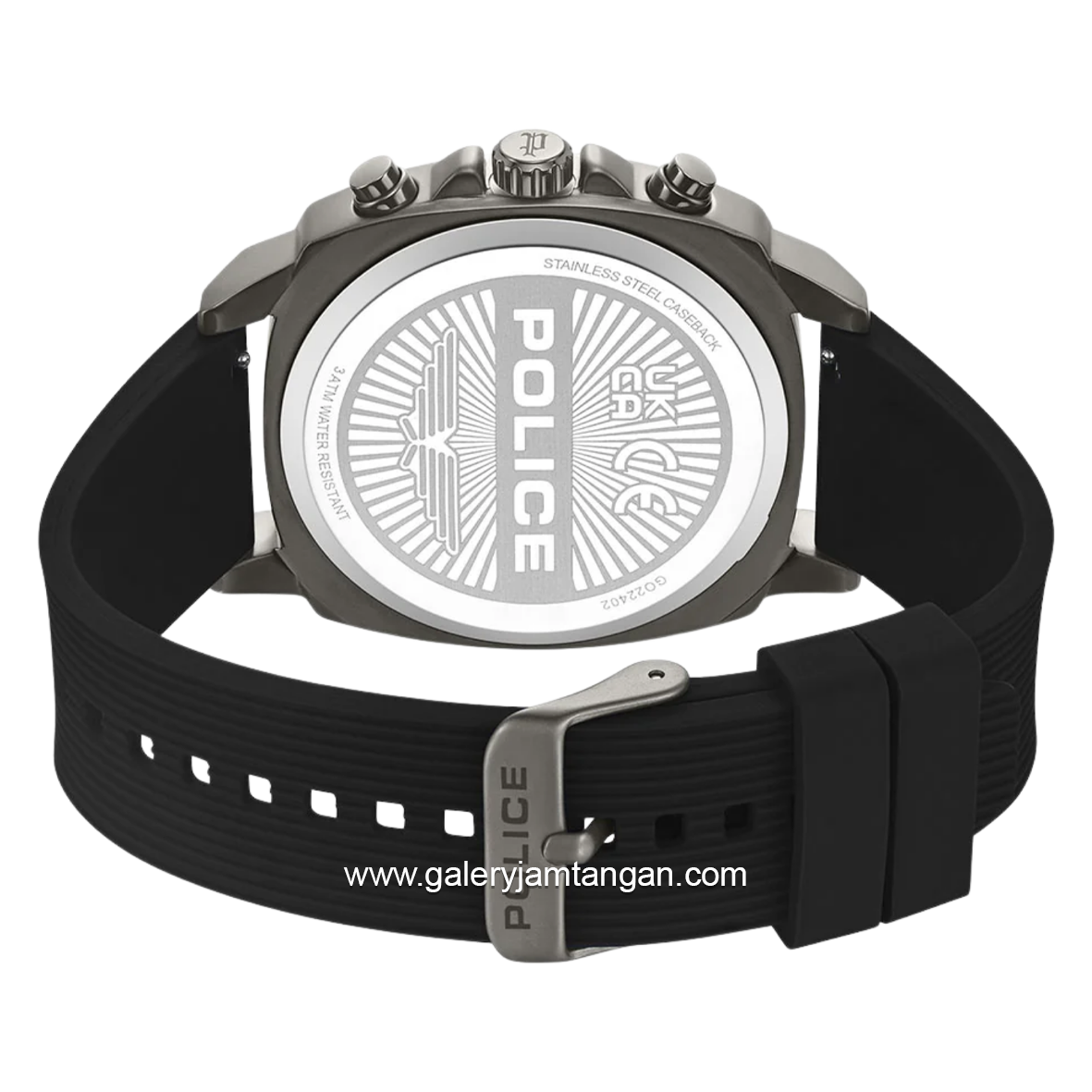 POLICE BOLT PEWGO2240201 Chronograph Black Silicone Strap