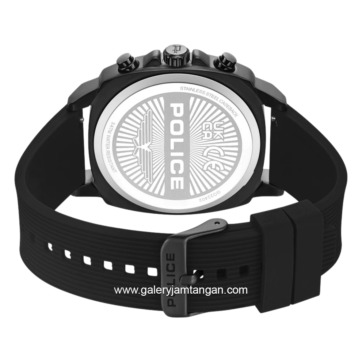 POLICE BOLT PEWGO2240202 Black Dial Green Silicone Strap