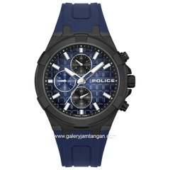 POLICE PEWGQ0082001 Chronograph Blue Black Rubber Strap