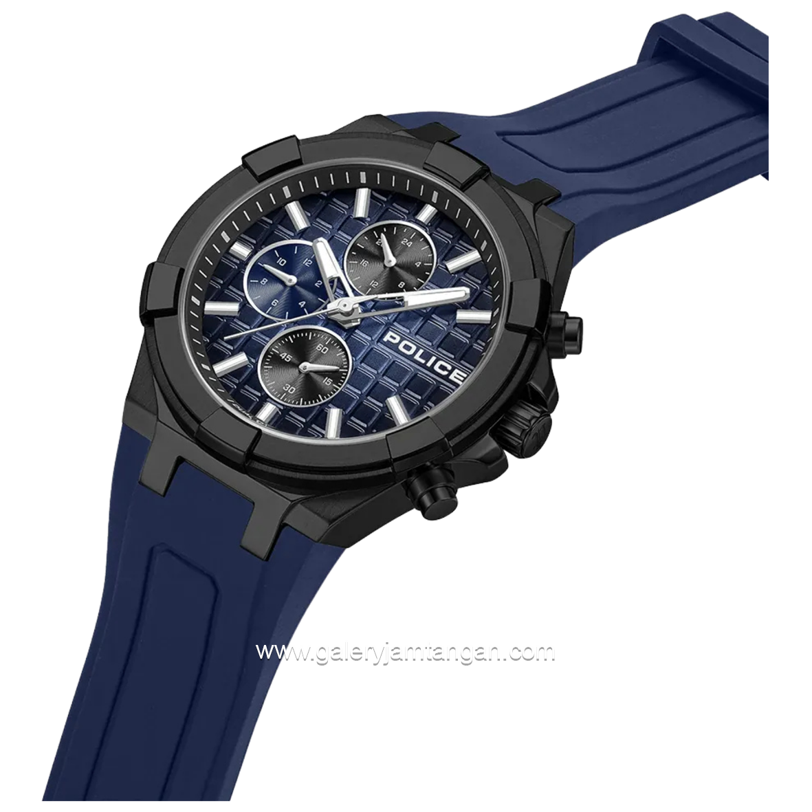 POLICE PEWGQ0082001 Chronograph Blue Black Rubber Strap