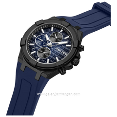 POLICE PEWGQ0082001 Chronograph Blue Black Rubber Strap