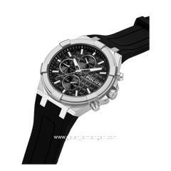 POLICE PEWGQ0082002 GUARDIAN Black Silver Dial Black Rubber Strap