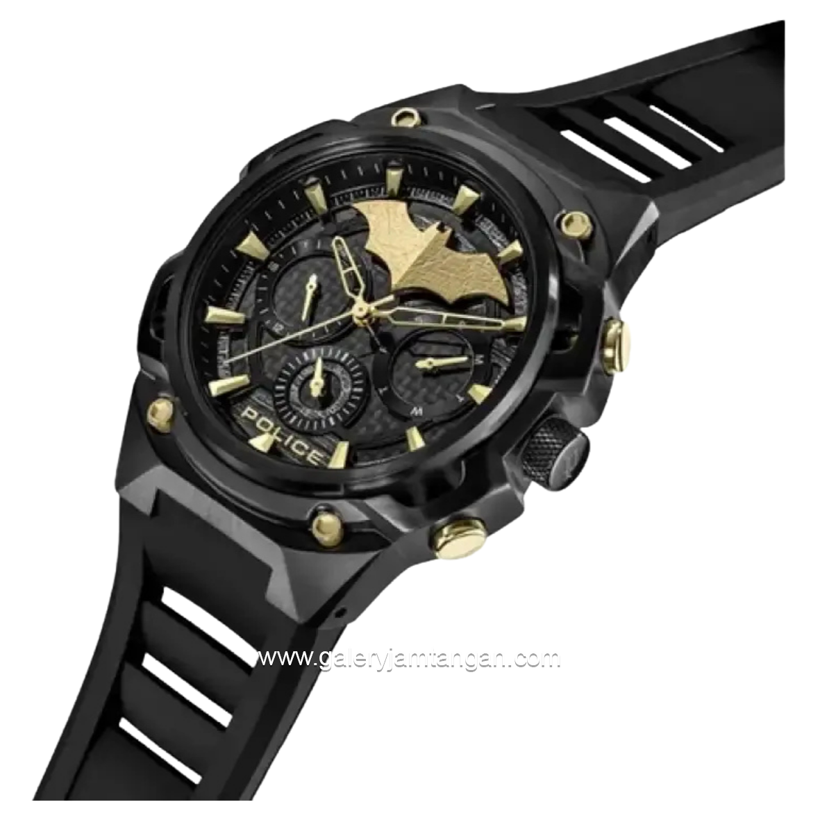POLICE BATMAN PEWGQ0089902 Limited Edition Black Gold Rubber Strap