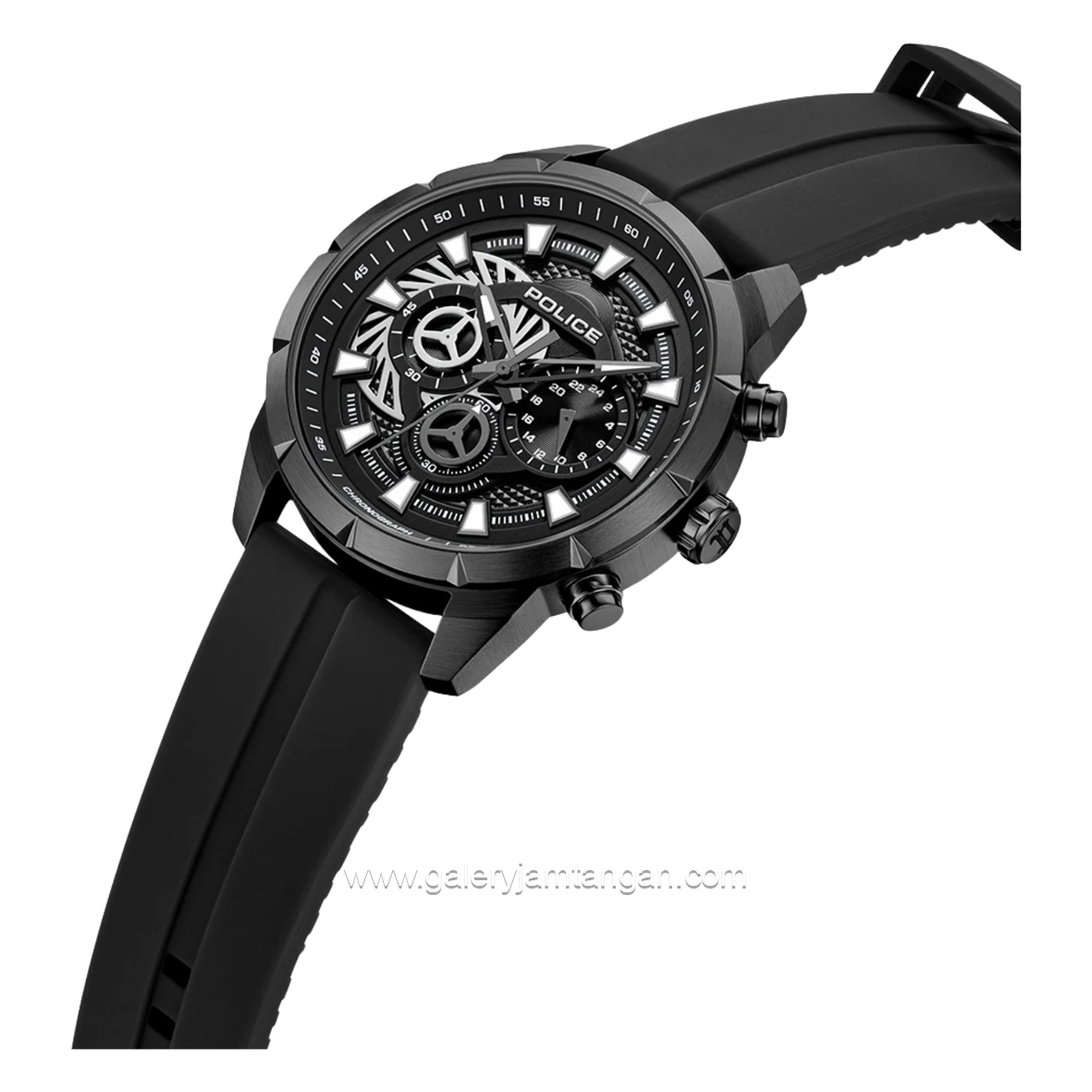 POLICE NEIST PEWGQ0092701 Chronograph Black Silicone Strap