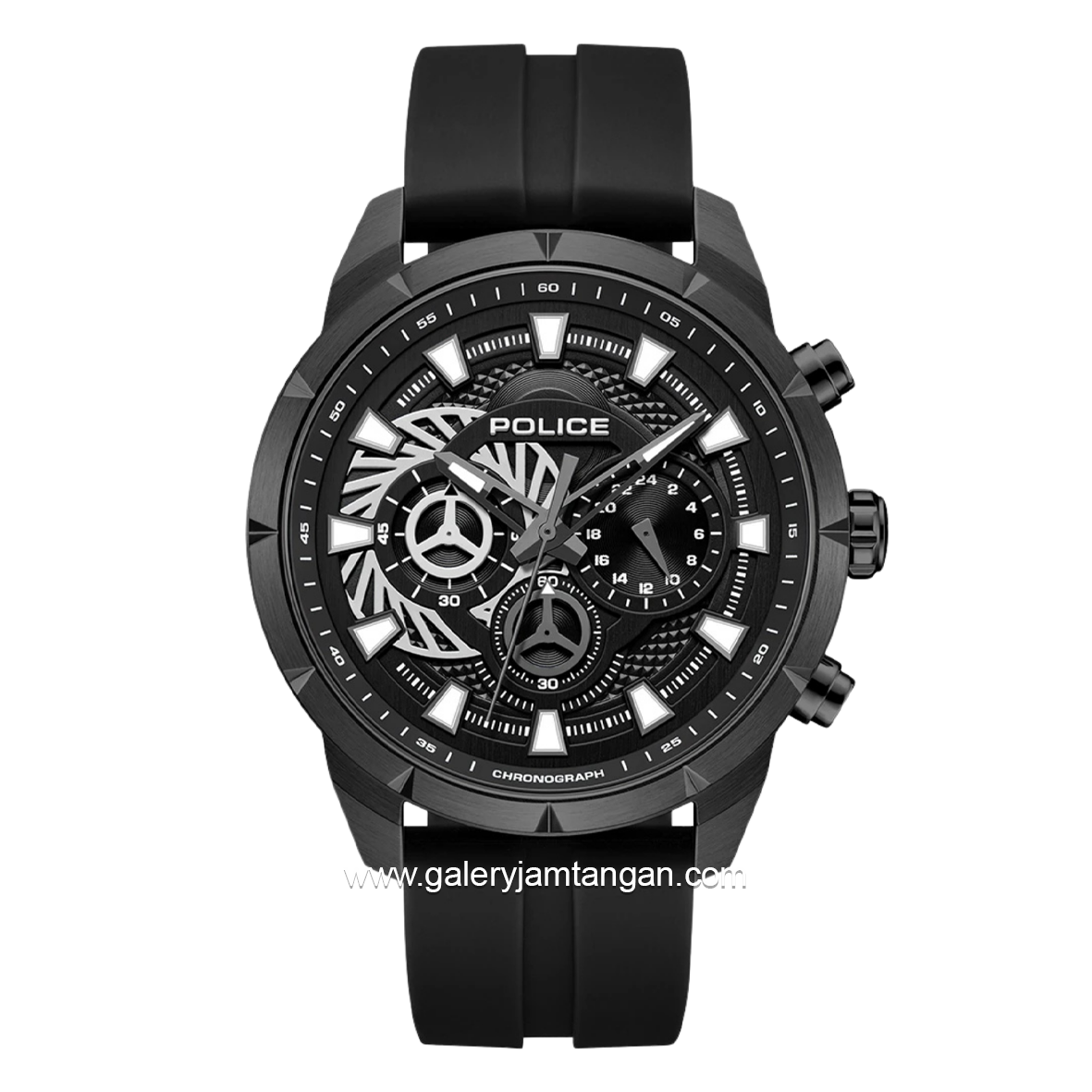 POLICE NEIST PEWGQ0092701 Chronograph Black Silicone Strap